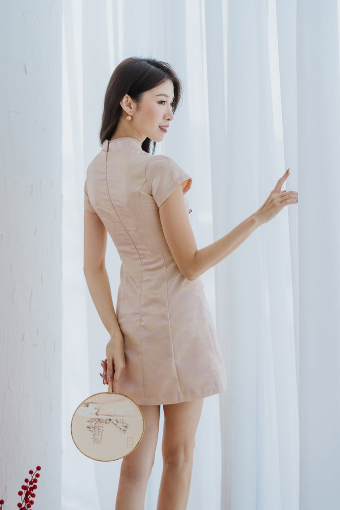 龙凤呈祥 Prosperity Cheongsam Dress - Rose Gold [XS/S/M/L/XL]