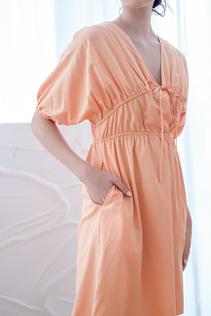 Kiko Kimono Tie Dress Romper - Apricot [XS/S/M/L/XL]