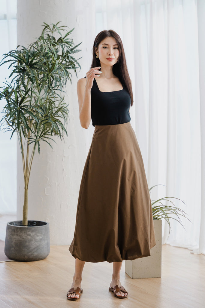 Sandro Balloon A-line Skirt - Brown [XS/S/M/L/XXL]