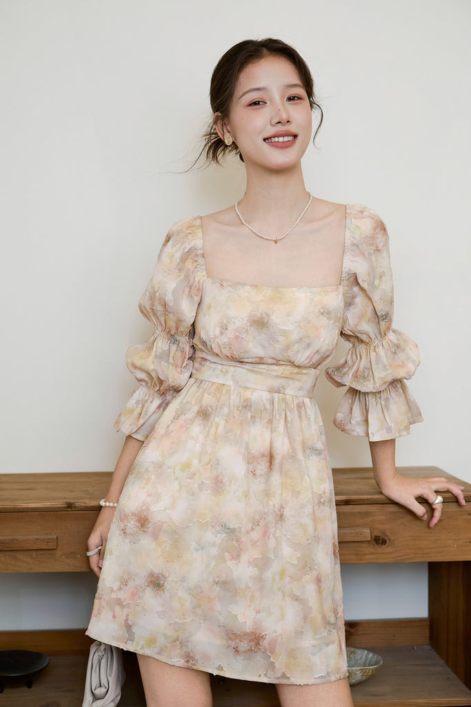 Prelaunch: Gentle Muse Padded Puffy Sleeves Dress - [XS/S/M/L/XL/XXL]