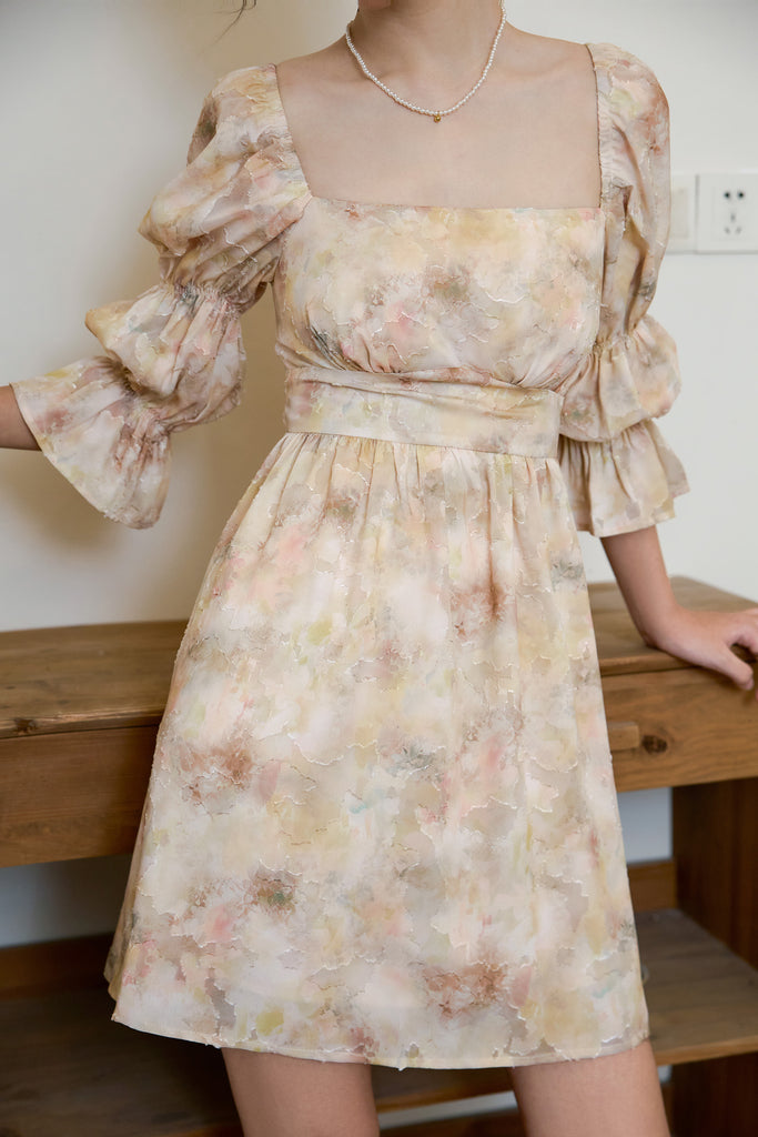 Prelaunch: Gentle Muse Padded Puffy Sleeves Dress - [XS/S/M/L/XL/XXL]