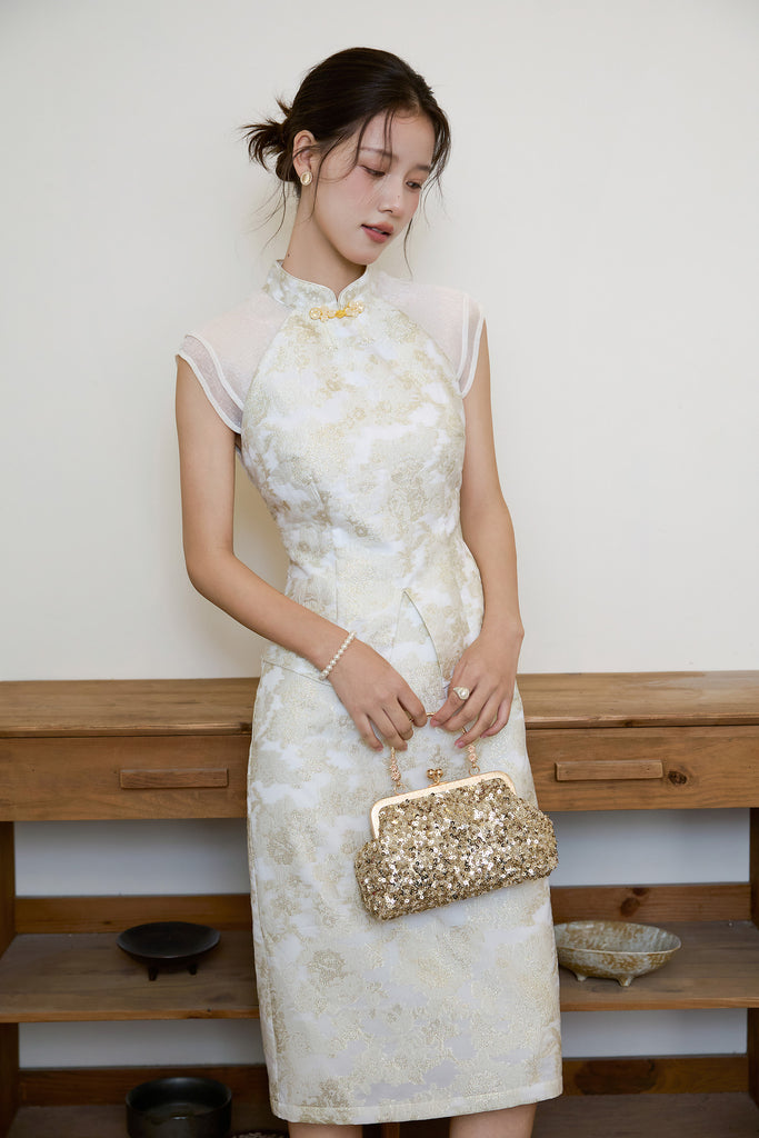 Prelaunch: 锦和 Harmony of Jinhe Jacquard Skirt- Light Champagne [XS/S/M/L/XL/XXL]