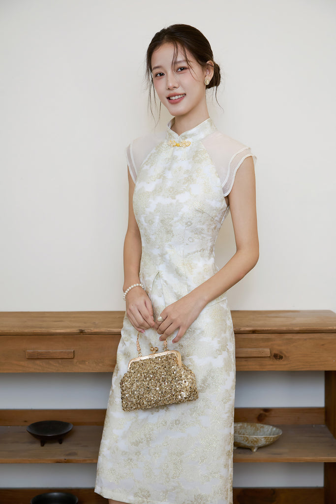 Prelaunch: 锦和 Harmony of Jinhe Jacquard Skirt- Light Champagne [XS/S/M/L/XL/XXL]