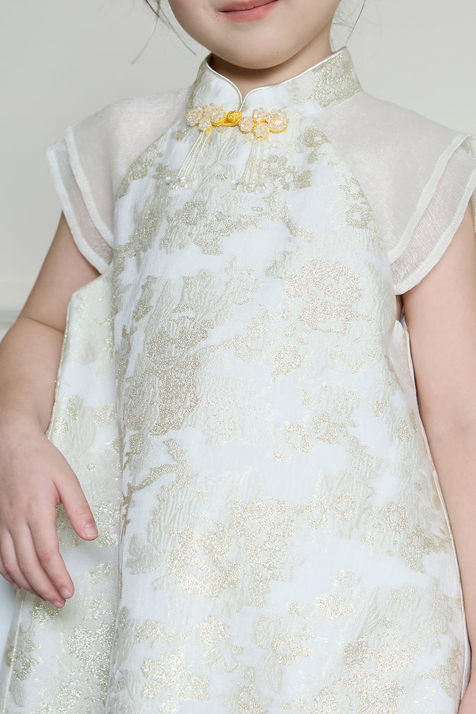 Prelaunch: 锦和 Harmony of Jinhe Girl Cheongsam Dress - Light Champagne [80/90/100/100/110/120/130/140/150]