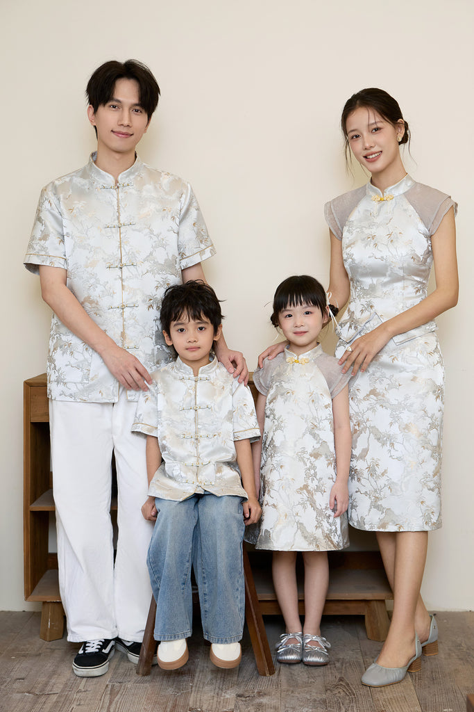 Prelaunch: 云序 Between Clouds Jacquard Men Shirt - Silver Grey [S/M/L/XL/2XL/3XL]