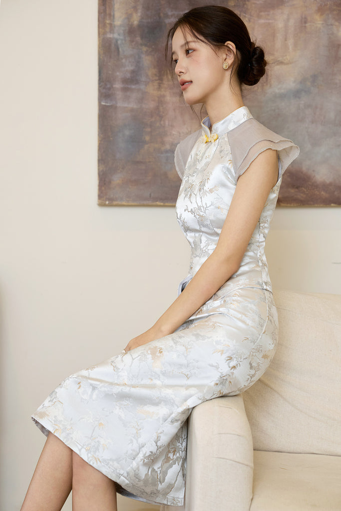 Prelaunch: 云序 Between Clouds Jacquard Skirt- Silver Grey [XS/S/M/L/XL/XXL]