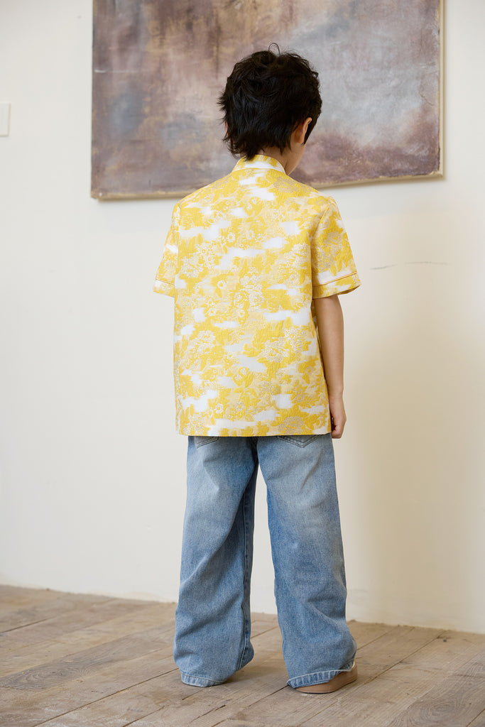 Prelaunch: 瑞锦 Golden Grace Jacquard Boy Shirt - Yellow [80/90/100/100/110/120/130/140/150]