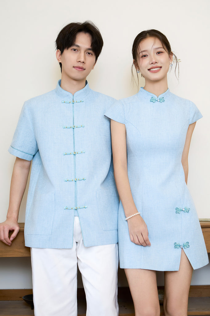 Prelaunch: 雅致 Maison Élegante Tweed Men Shirt - Blue [S/M/L/XL/2XL/3XL]