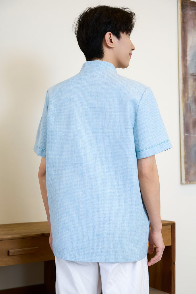 Prelaunch: 雅致 Maison Élegante Tweed Men Shirt - Blue [S/M/L/XL/2XL/3XL]