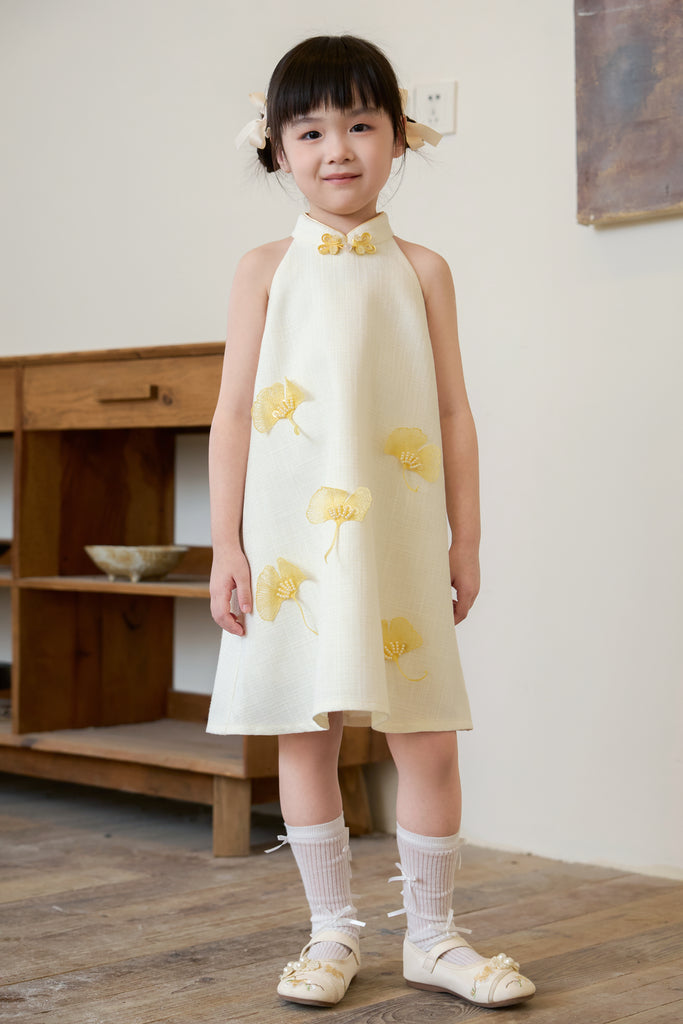 Prelaunch: 温玉 Maison Lumiere Tweed Girl Dress - Ivory [80/90/100/100/110/120/130/140/150]