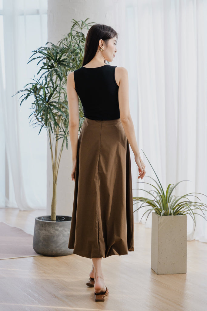 Sandro Balloon A-line Skirt - Brown [XS/S/M/L/XXL]