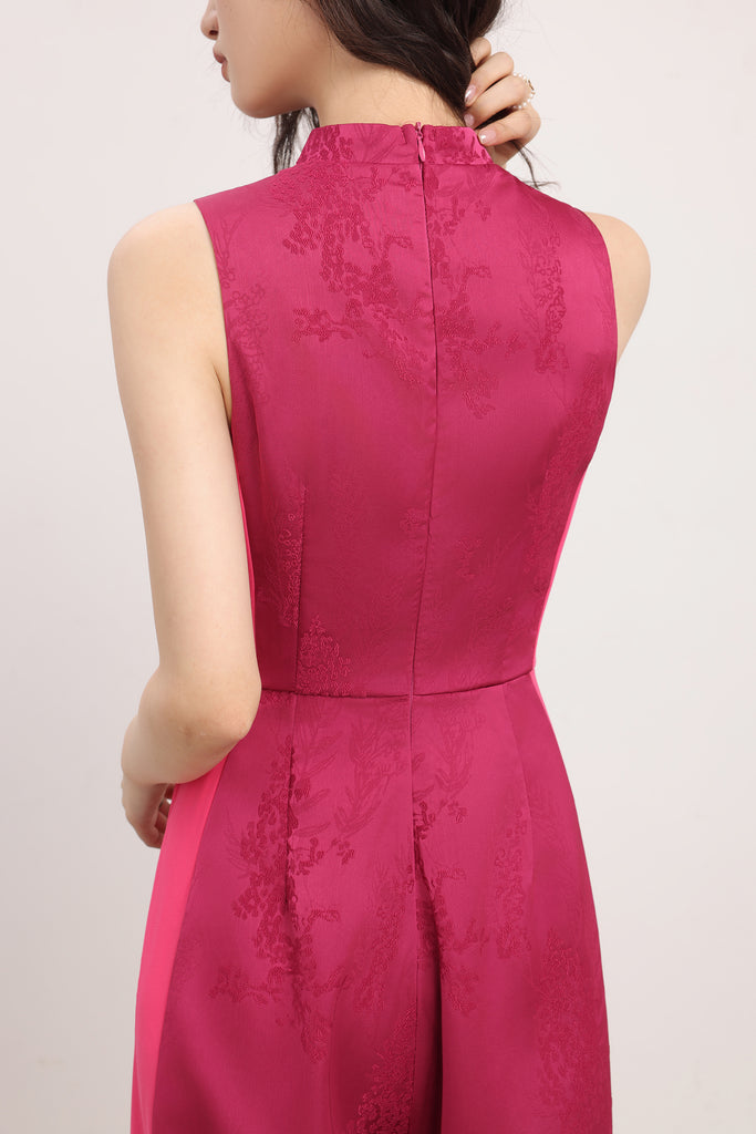 蛇来运转 Good Fortune Cheongsam Jumpsuit - Hot Pink [XS/S/M/L/XL/XXL]