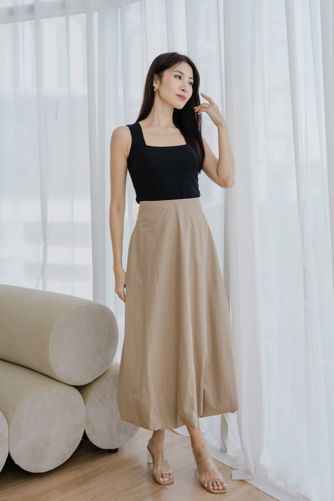 Sandro Balloon A-line Skirt - Taupe [XS/S/M/L/XXL]