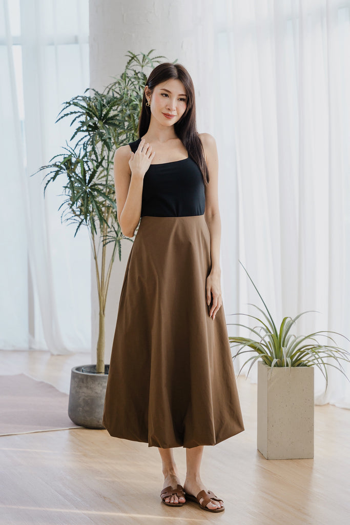 Sandro Balloon A-line Skirt - Brown [XS/S/M/L/XXL]