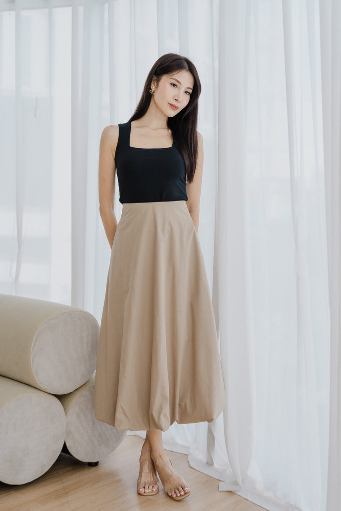 Sandro Balloon A-line Skirt - Taupe [XS/S/M/L/XXL]