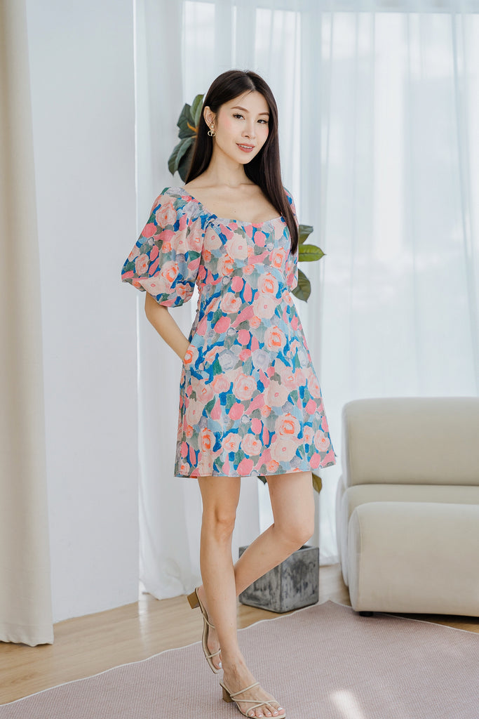 Mon Cheri Bustier Seam Dress Romper - Rose [XS/S/M/L/XL/XXL]