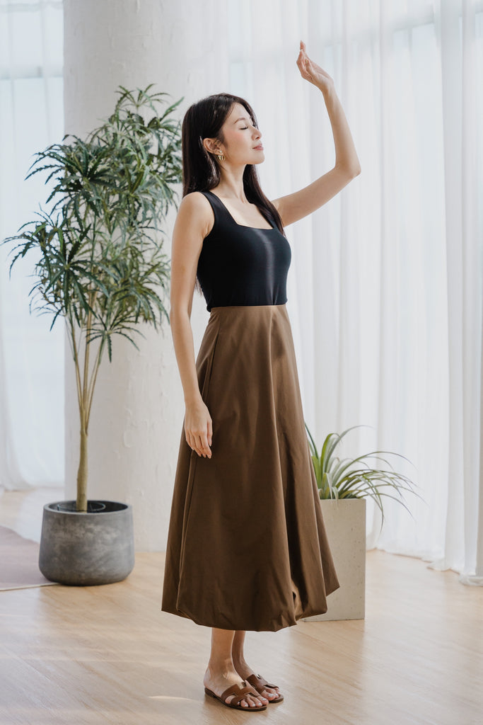 Sandro Balloon A-line Skirt - Brown [XS/S/M/L/XXL]