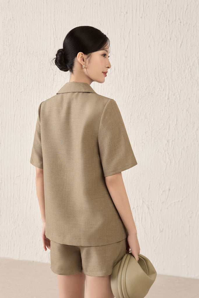 Aespa Textured Shorts - Olive [XS/S/M/L/XL/XXL]