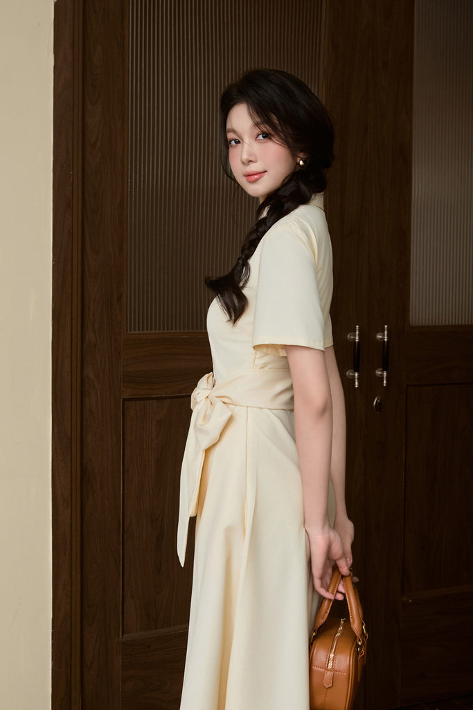 Taylor Two-Way Cut Out Shirt Dress - Butter [XS/S/M/L/XL/XLL]