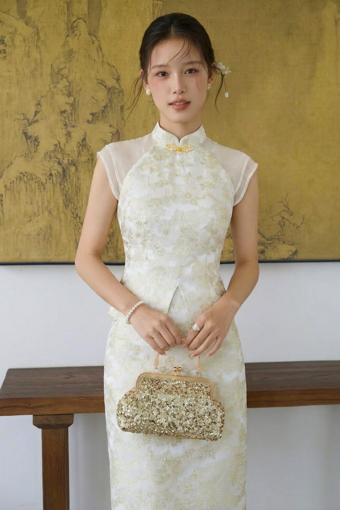 Prelaunch: 锦和 Harmony of Jinhe Jacquard Skirt- Light Champagne [XS/S/M/L/XL/XXL]