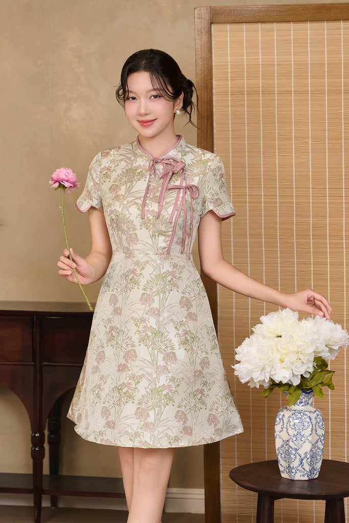Jade Whisper Cheongsam Dress - Peony Pink [XS/S/M/L/XL/XXL]