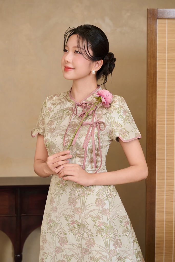Jade Whisper Cheongsam Dress - Peony Pink [XS/S/M/L/XL/XXL]