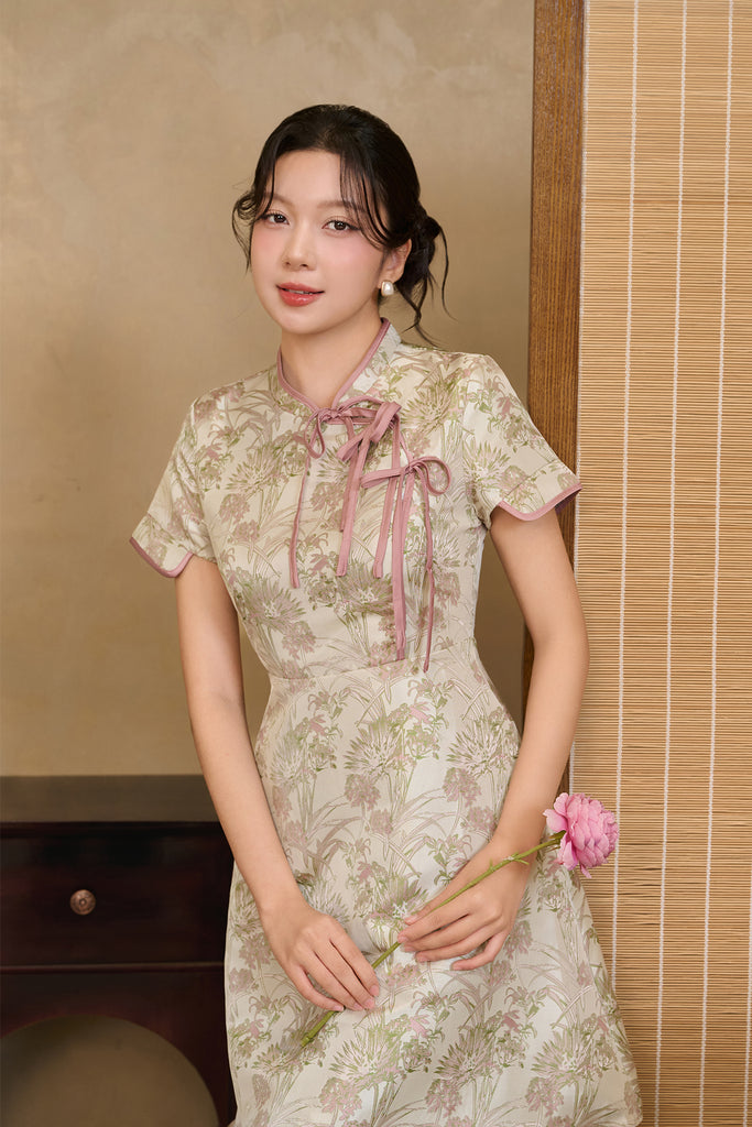 Jade Whisper Cheongsam Dress - Peony Pink [XS/S/M/L/XL/XXL]