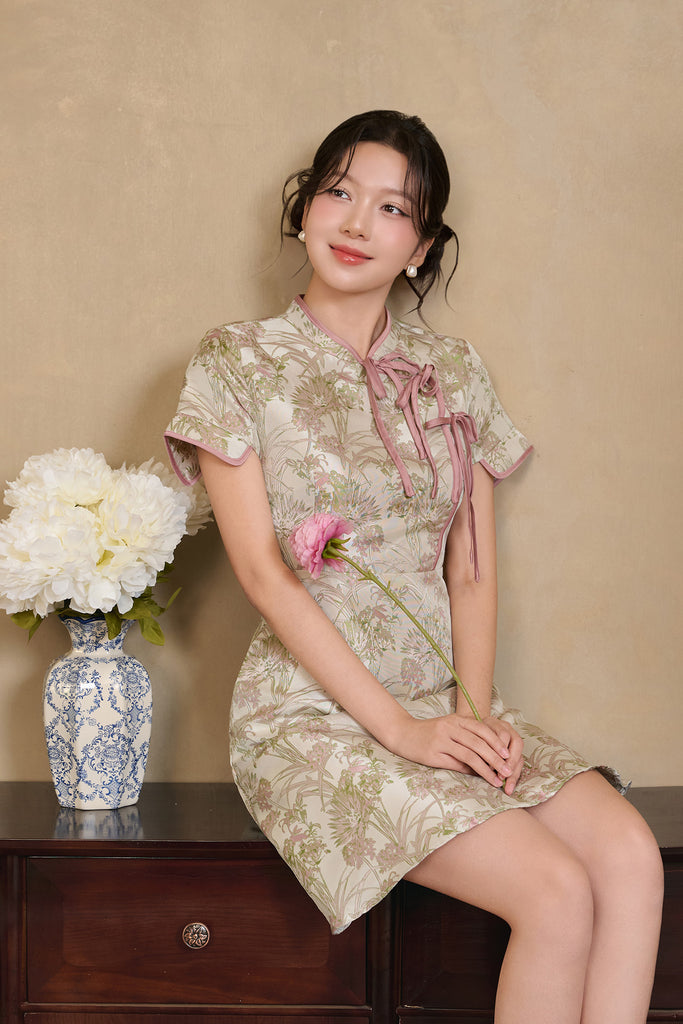 Jade Whisper Cheongsam Dress - Peony Pink [XS/S/M/L/XL/XXL]