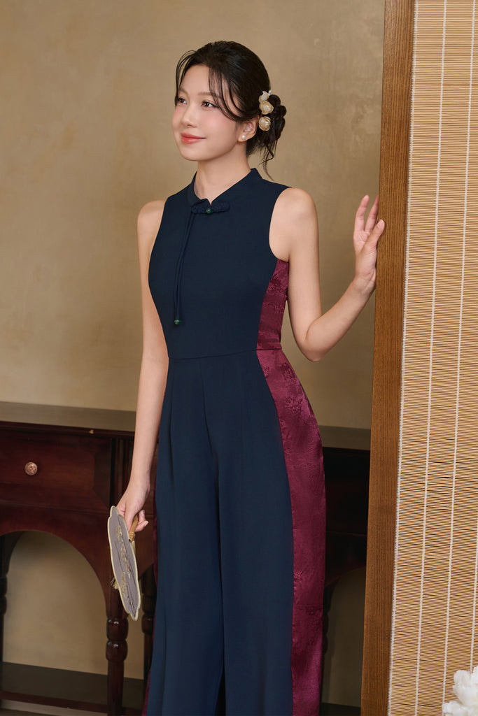 云黛 House of Yun Cheongsam Jumpsuit - Navy [XS/S/M/L/XL/XXL]