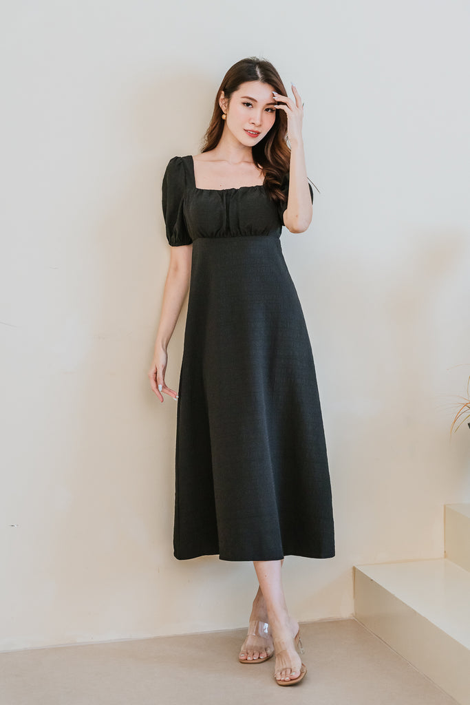 Cora Padded Criss Cross Dress - Black [XS/S/M/L/XL/XXL]