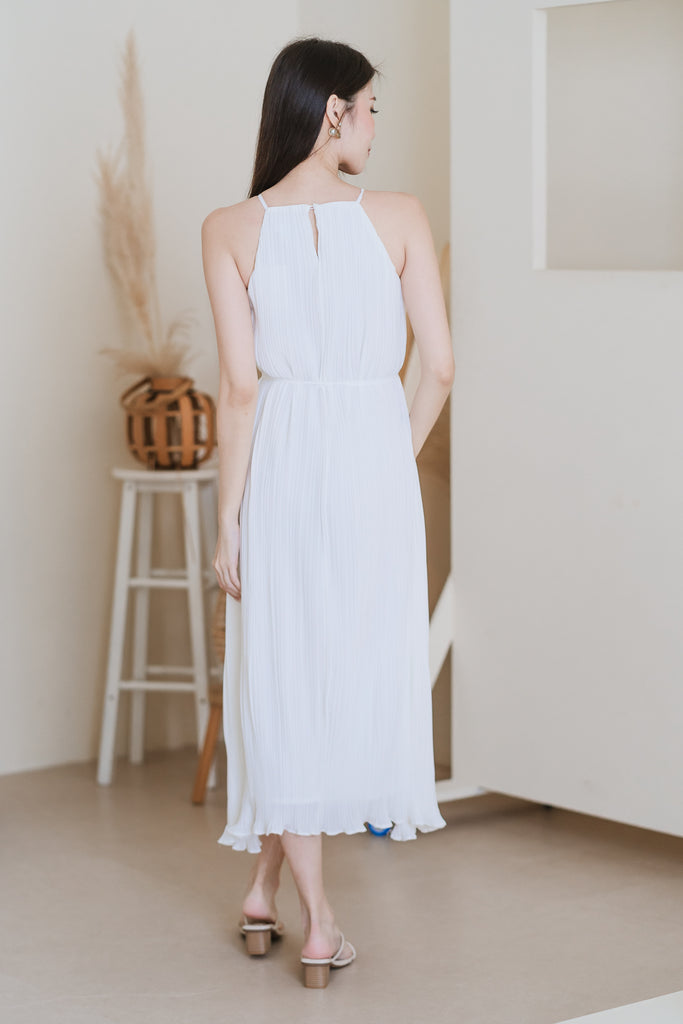 Pretty-In-Pleats Maxi Dress - White [XS/S/M/L/XL]