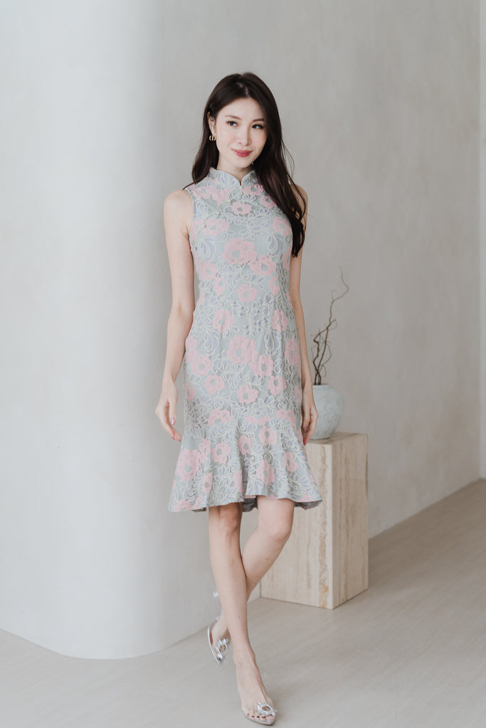 Yuan苑 Oriental Lace Cheongsam - Jade [XS/S/M/L/XL]