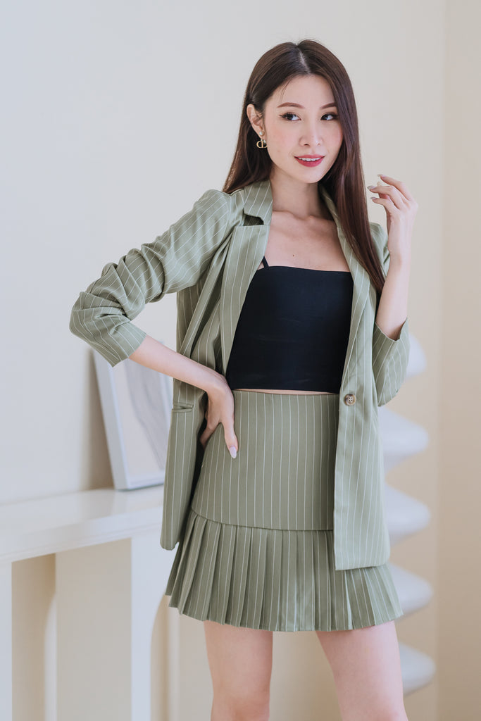 Jane Pin Stripes Blazer - Avo Green [XS/S/M/L/XL/XXL]