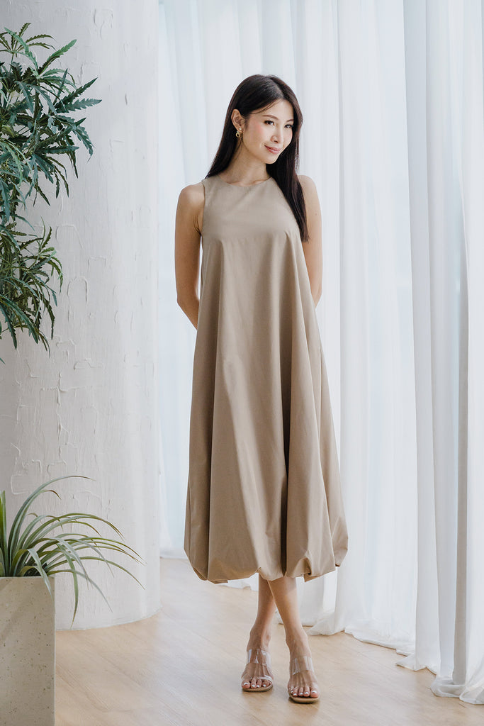 Sandra Cocoon Trapeze Maxi - Taupe [XS/S/M/L/XL/XXL]