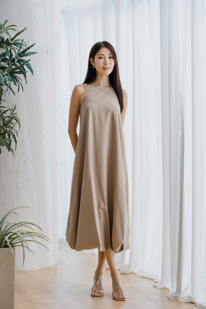 Sandra Cocoon Trapeze Maxi - Taupe [XS/S/M/L/XL/XXL]