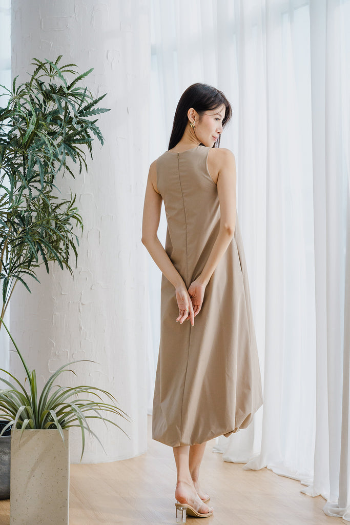 Sandra Cocoon Trapeze Maxi - Taupe [XS/S/M/L/XL/XXL]