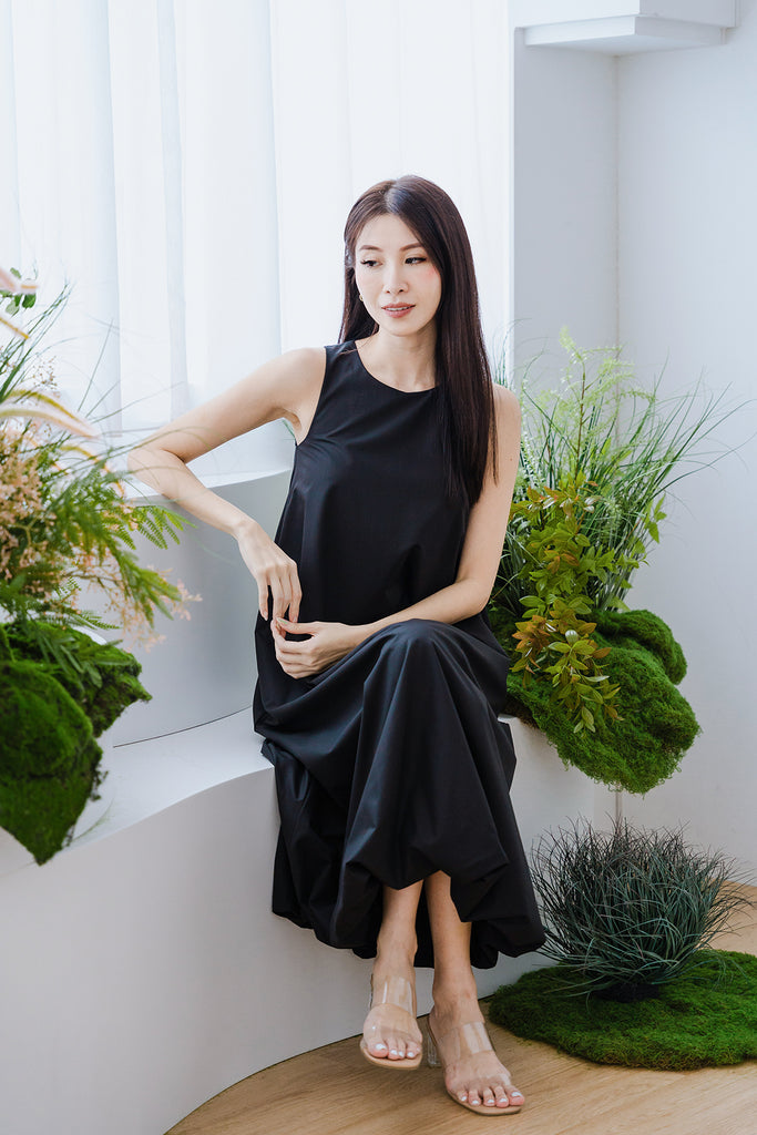 Sandra Cocoon Trapeze Maxi - Black [XS/S/M/L/XL/XXL]