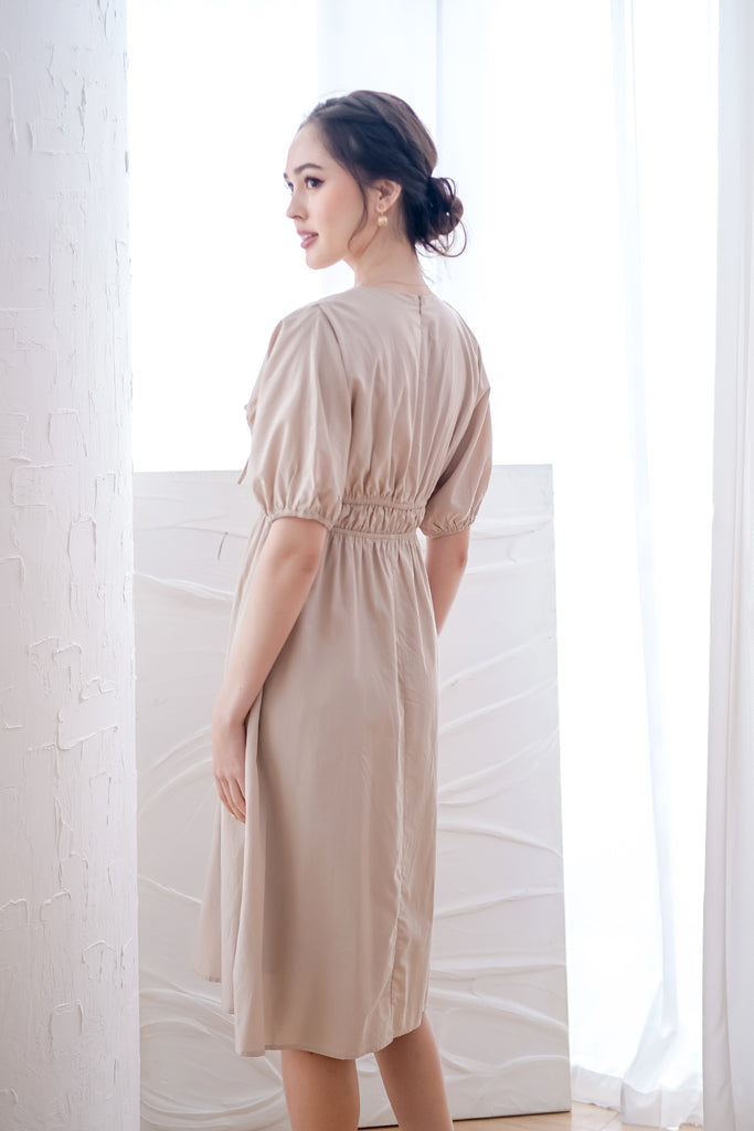 Lydia Kimono Tie Dress - Ecru [XS/S/M/L/XL]