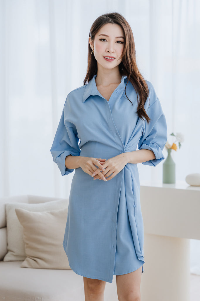 Marsha Multi Way Shirt Dress - Chambray Blue [XS/S/M/L/XL/XXL]