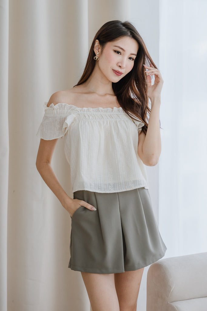 Andrea Inverted Pleated Shorts - Etoupe [XS/S/M/L/XL]