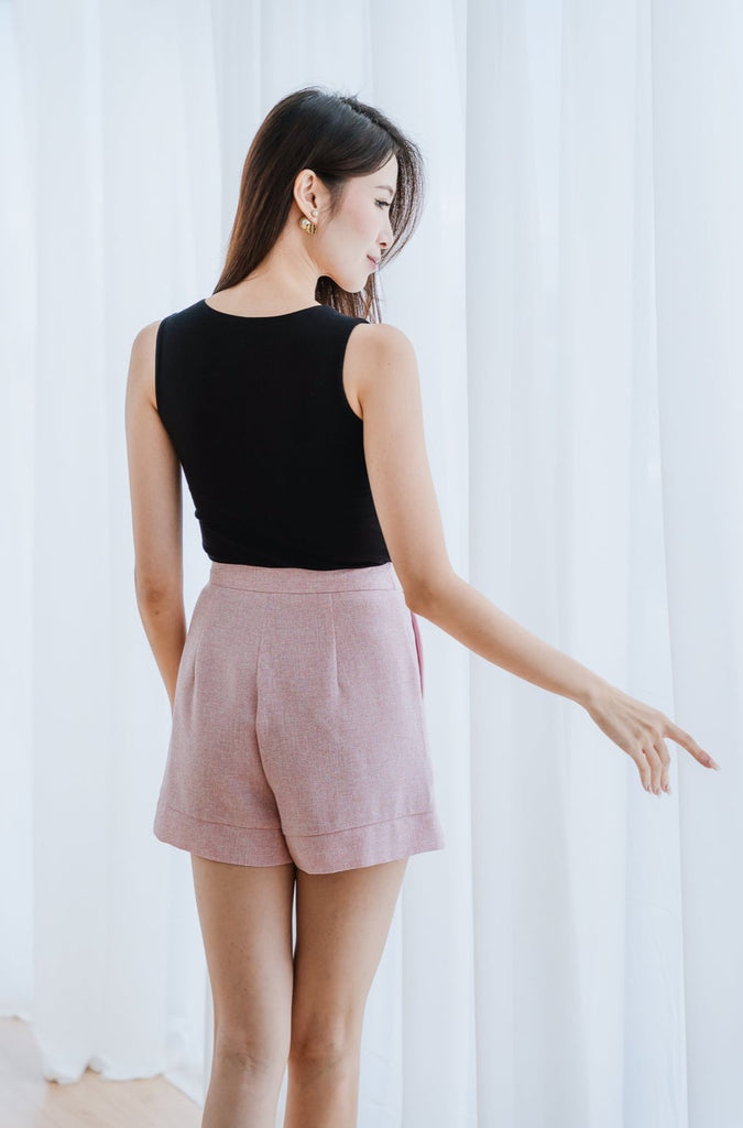 Analisse Tweed Highwaist Shorts - Pink [XS/S/M/L/XL]