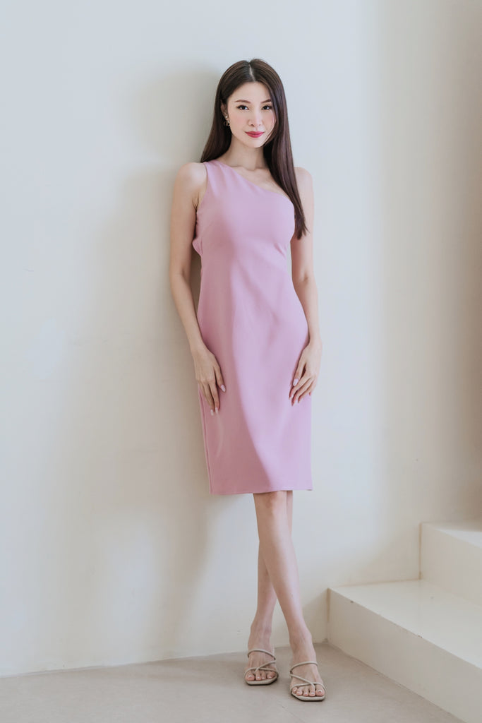 pink toga dress RESTOCK2: Wenna Toga Tiered Dress in Fuchsia