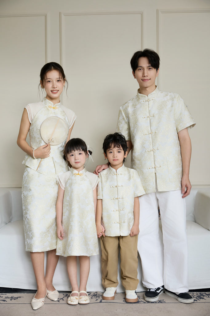 Prelaunch: 锦和 Harmony of Jinhe Jacquard Men Shirt - Light Champagne [S/M/L/XL/2XL/3XL]