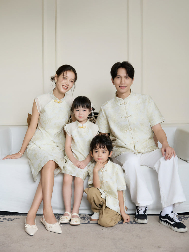 Prelaunch: 锦和 Harmony of Jinhe Jacquard Men Shirt - Light Champagne [S/M/L/XL/2XL/3XL]