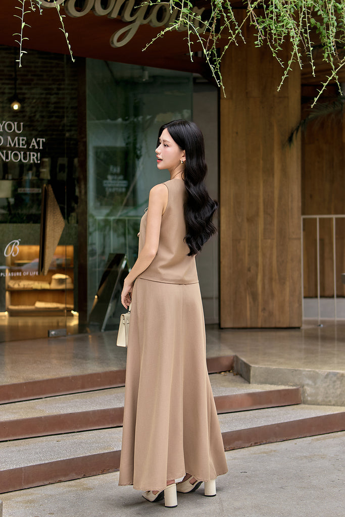 Hayden Maxi Flare Skirt - Brown [XS/S/M/L/XL/XXL]