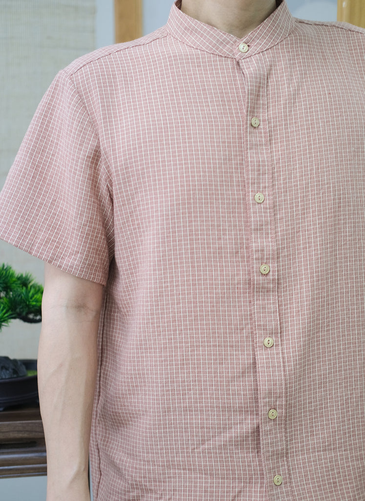 Family Plaid Daddy Shirt - Rosewood [S/M/L/XL/XXL]