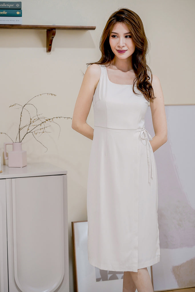Lexi Square Neck Midi - Beige [XS/S/M/L/XL]