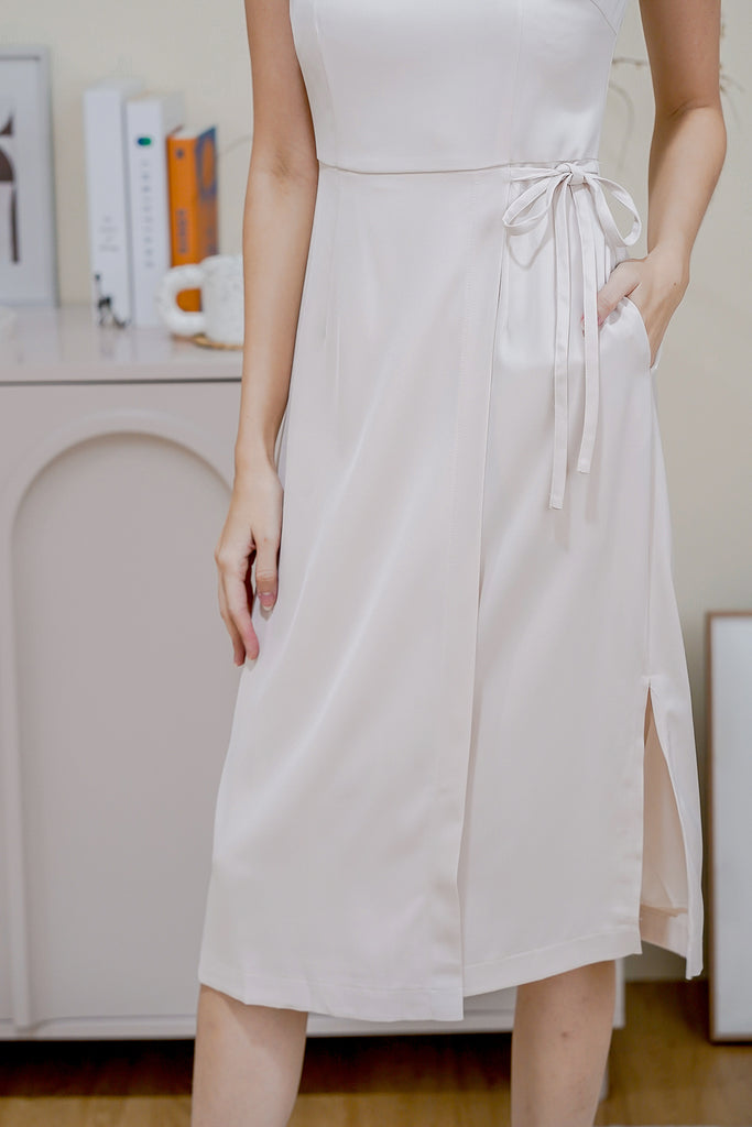 Lexi Square Neck Midi - Beige [XS/S/M/L/XL]