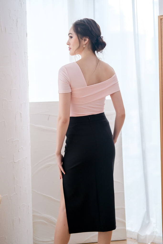 Mia Asymmetrical Hem Skirt - Black [XS/S/M/L/XL]