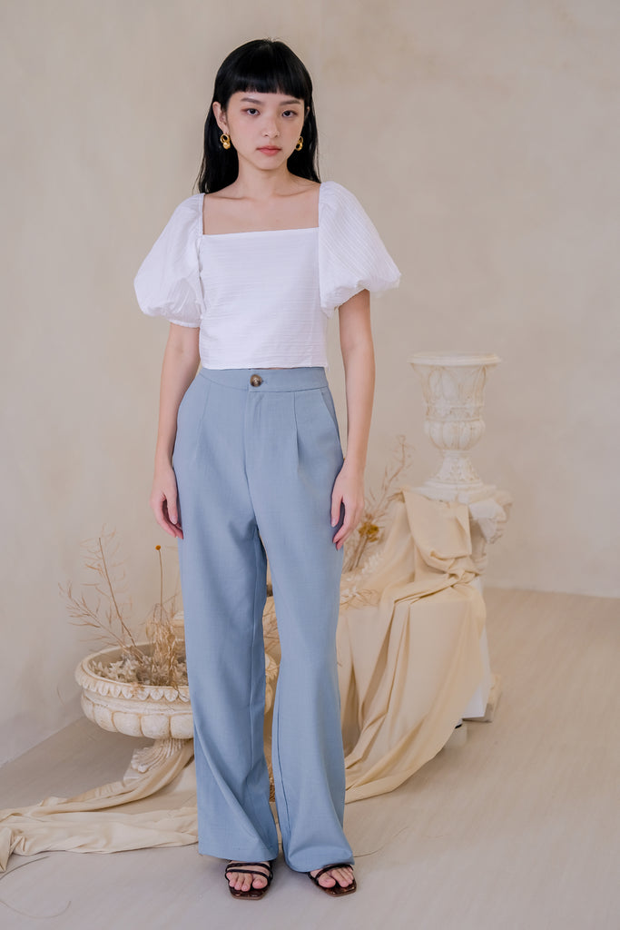 Gwendolyn Puffy Sleeves Top - White [XS/S/M/L/XL]